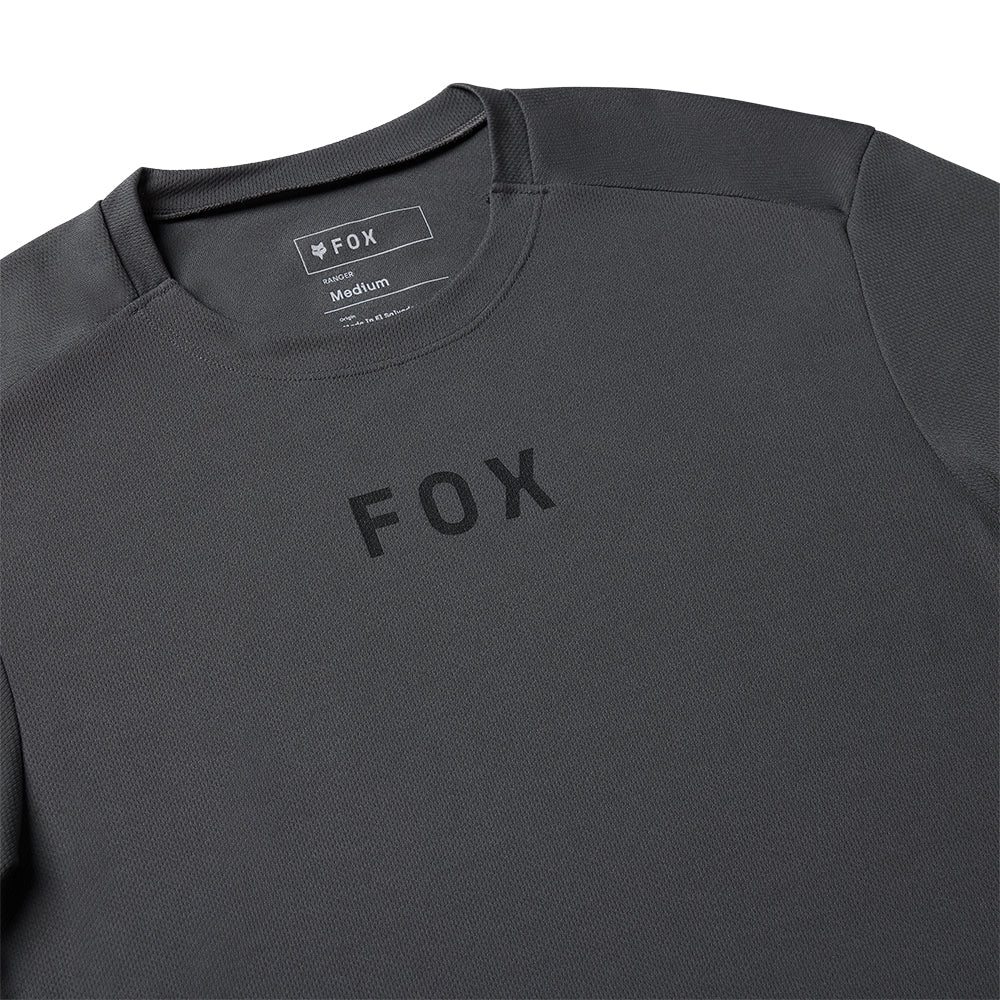 Gray t-shirt with 'FOX' logo on a white background