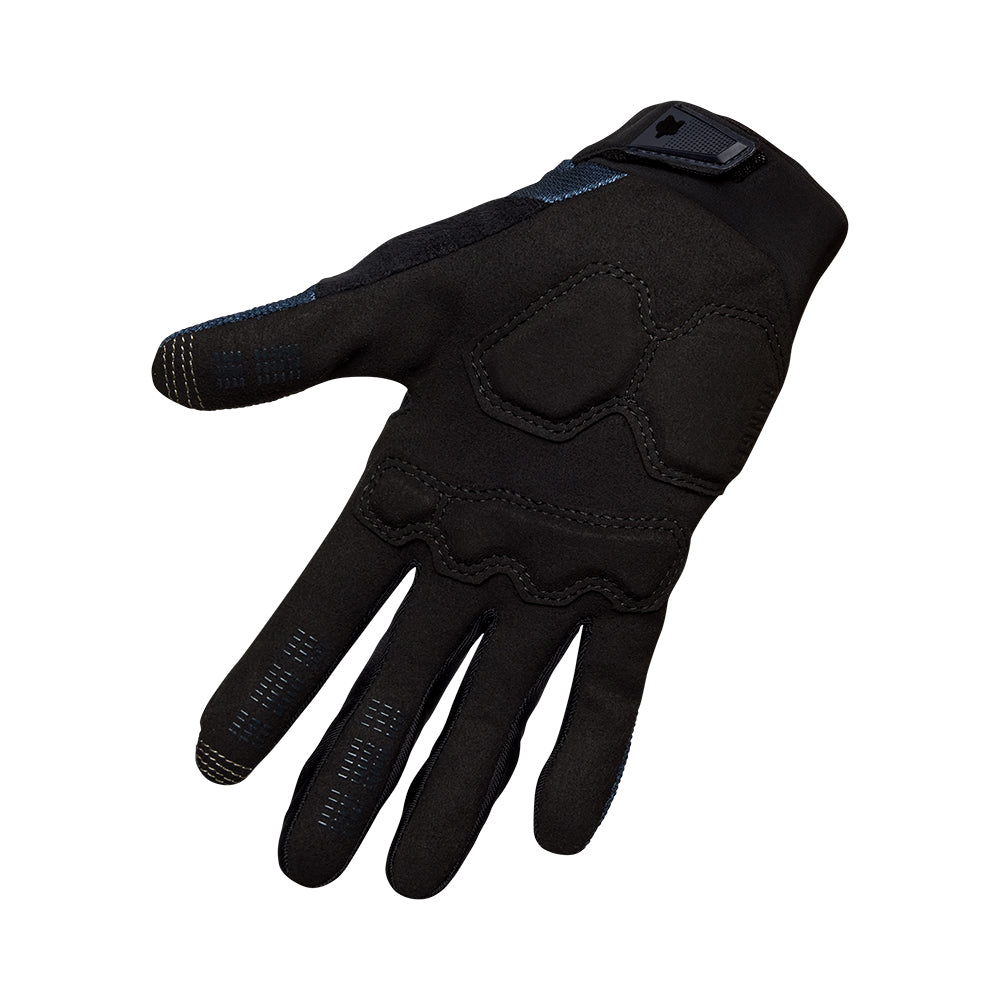 Black tactical glove on a white background