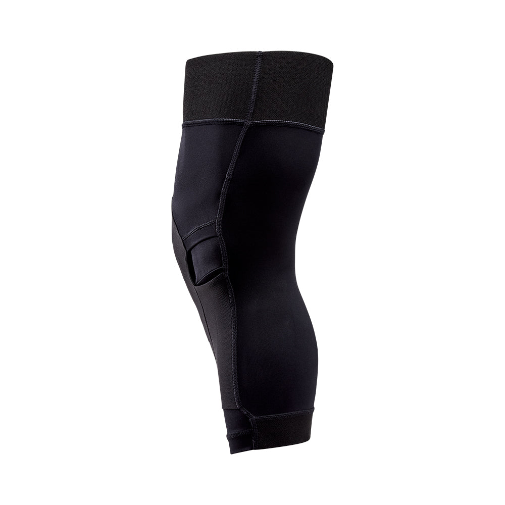 Black knee brace on a white background