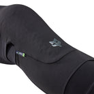 Black long-sleeve shirt with a brand logo on a white background