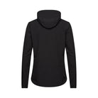 Black hooded jacket on a white background