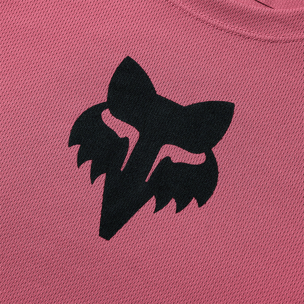 Black fox logo on a pink background