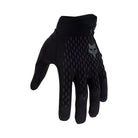 Black glove with textured palm on a white background