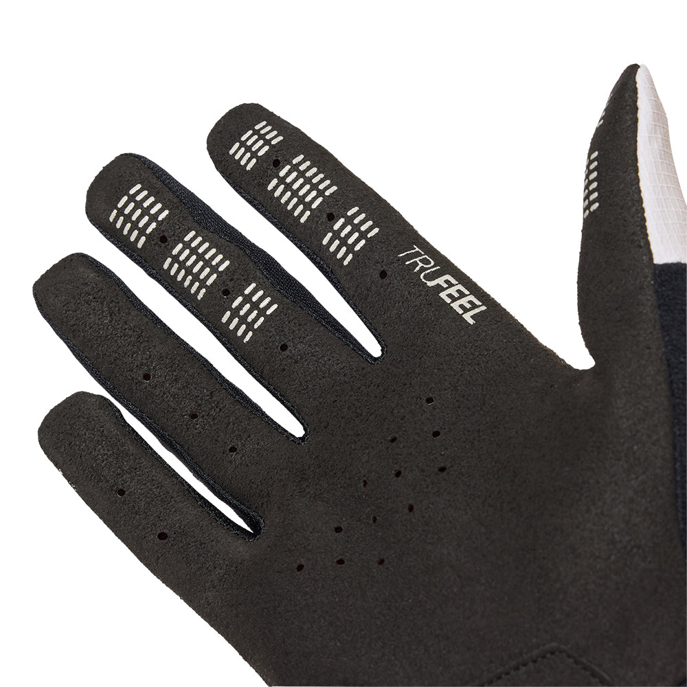 Black glove with white accents on a white background