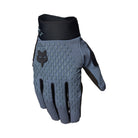 Gray glove with black accents on a white background