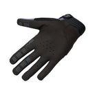 Black glove with text on a white background