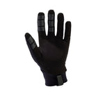 Black glove with touchscreen fingers on a white background