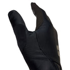 Black glove with a brand logo on a white background