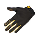 Black glove with yellow accents on a white background