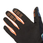 Black glove with orange accents on a white background