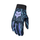 Black and blue glove with a logo on a white background