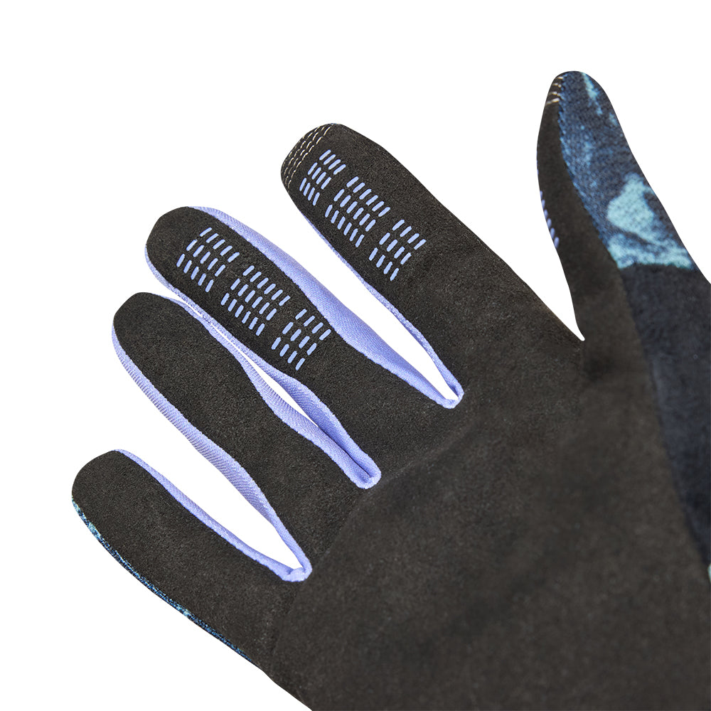 Black gloves with touch screen tips on a white background