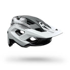 White and black helmet on a white background
