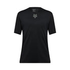 Black t-shirt with a logo on a white background