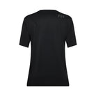 Black t-shirt with 'FOX' logo on the back against a white background