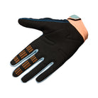Black glove with touchscreen fingers on a white background