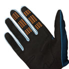Black glove with touch screen tips on a white background